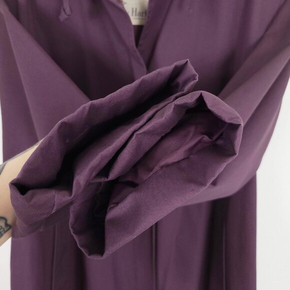 Vintage Purple Classic Trench Coat - Picture 7 of 9